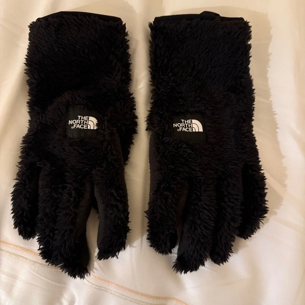 THE NORTH FACE WOMEN'S FURRY FLEECE E-TIP iPhone Tech GLOVES Small Medium
